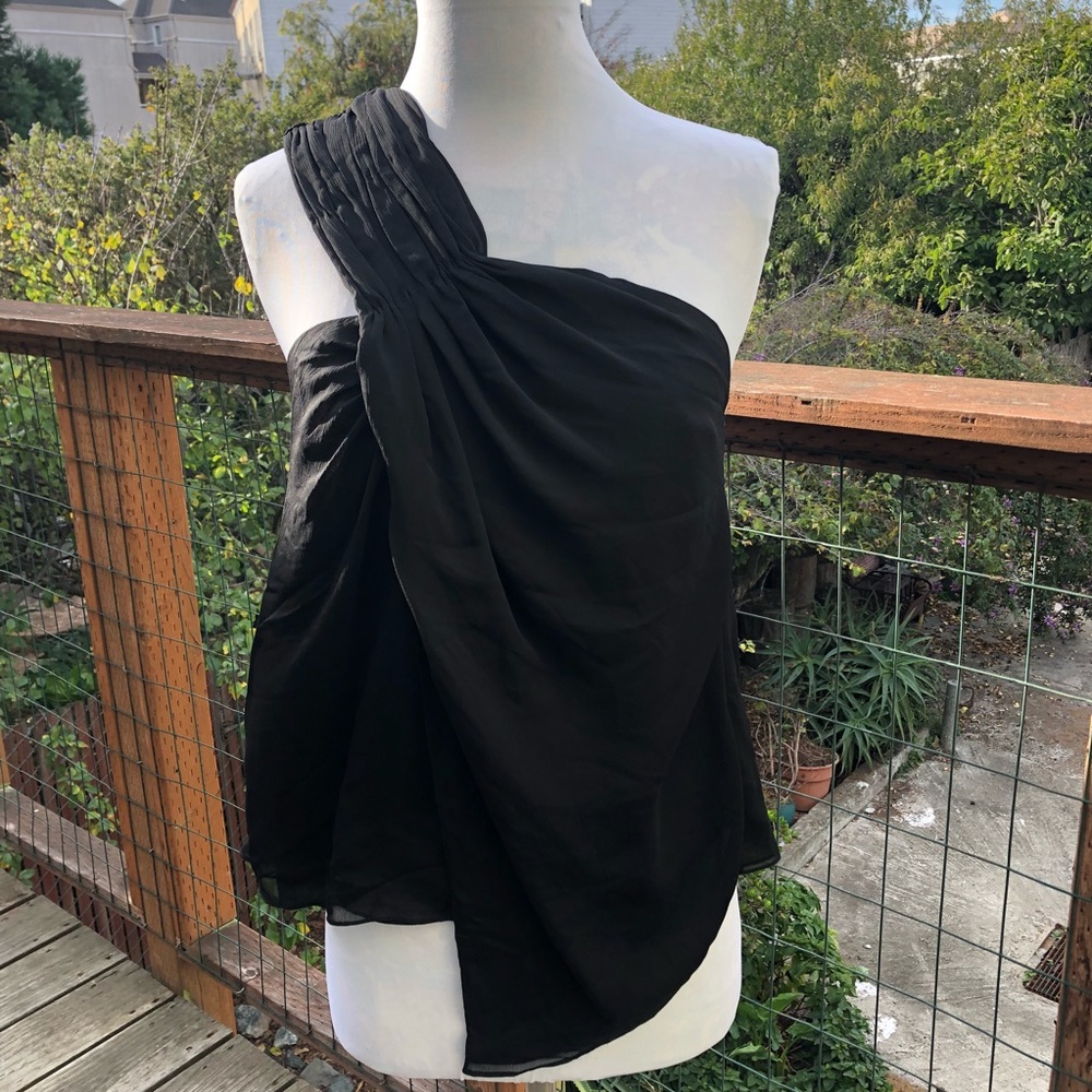 KEEPSAKE Elevate Black One Shoulder Top Sz Sm